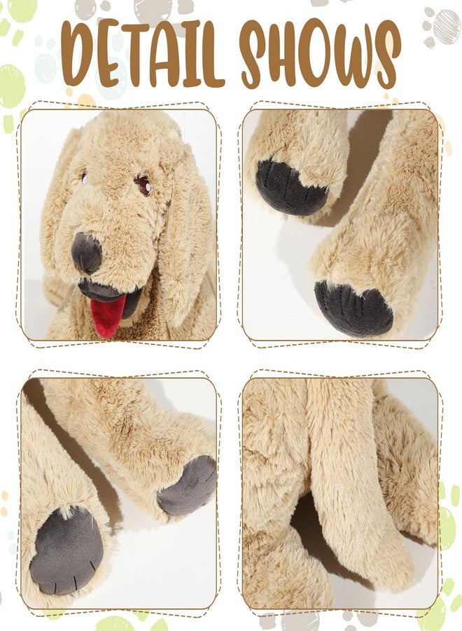 Geosar 15.7" Dog Stuffed Animals Plush, Soft Cuddly Golden Retriever Plush Toys, Large Stuffed Dog Hugging Pillow Gifts for Valentines Kids Girls Boys Birthday - Image 4